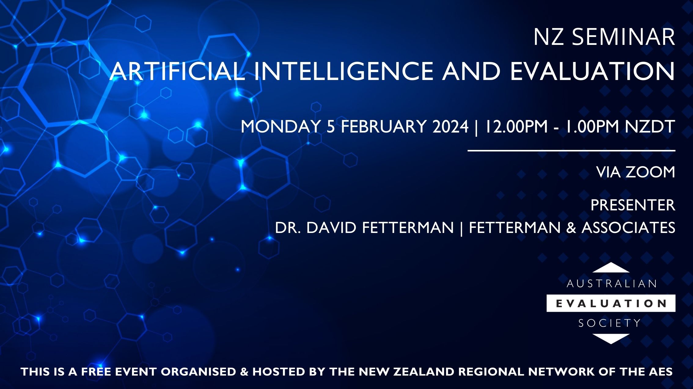 NZ Seminar Artificial Intelligence And Evaluation Online 5 February   Regional Seminar Cards 600  337 Mm 